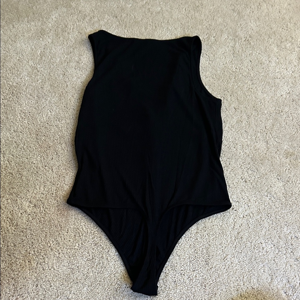 Express Elegant Black Knit Bodysuit Tank - Picture 3 of 3